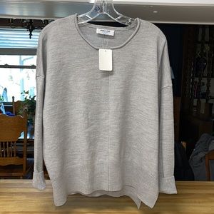 Double Zero Gray Crew Neck Sweater